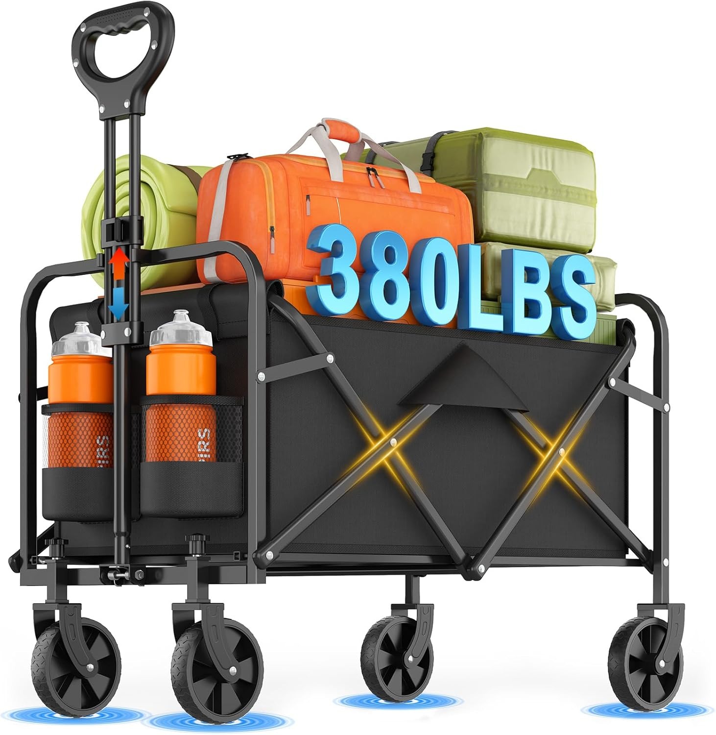 Sports Equipment Trolley - Carrello Pieghevole per Ogni Terreno 380LBS,