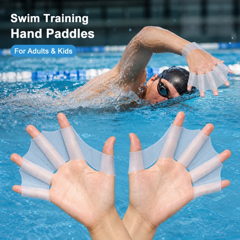 Sports Equipment 4 Year Old - Guanti da Nuoto in Silicone per